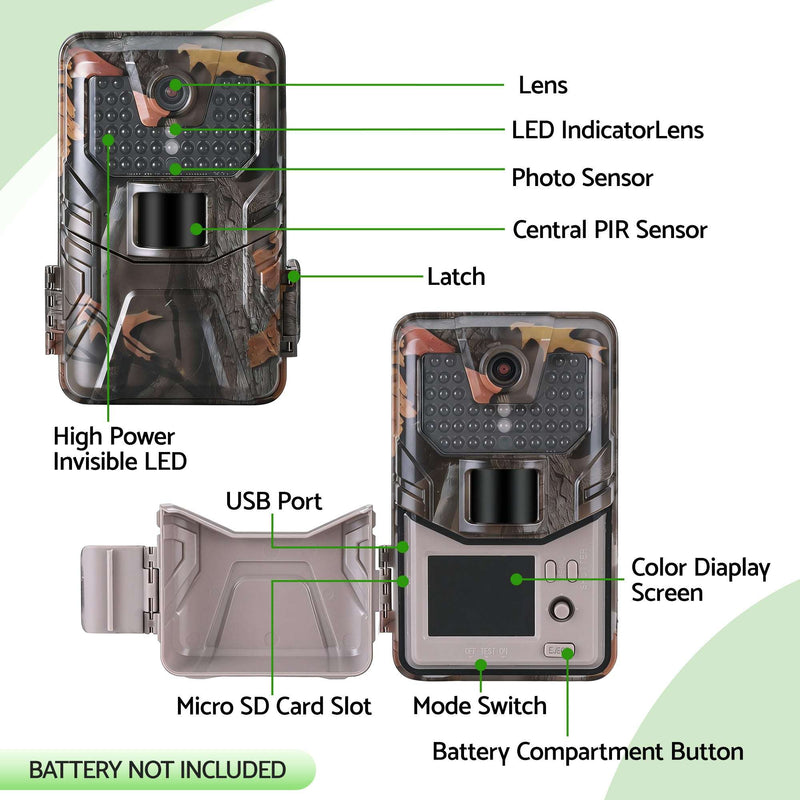 UL-TECH 4K WiFi Trail Camera 48MP – 0.2 s Trigger Camo Game Cam