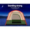 Family Camping Tent – 4 Person Hiking & Beach Dome (Green)