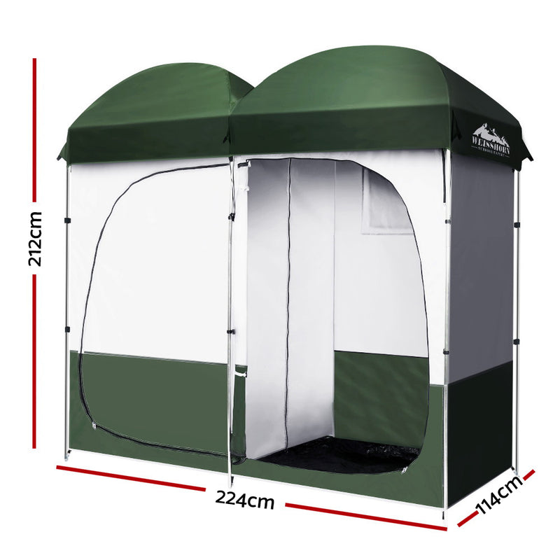 Double Camping Shower Toilet Tent