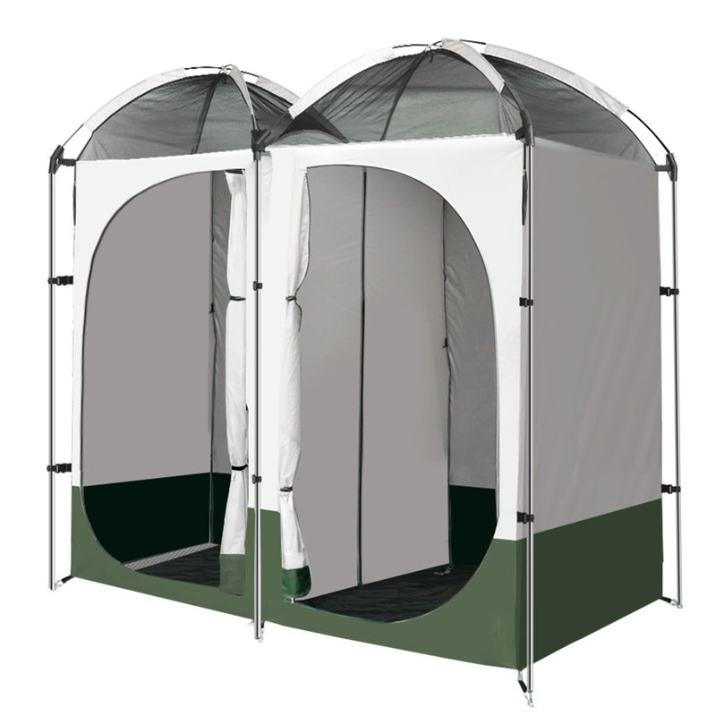 Double Camping Shower Toilet Tent