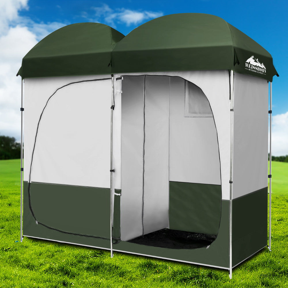 Double Camping Shower Toilet Tent