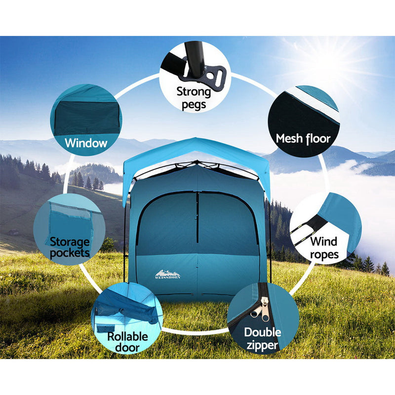 Double Camping Shower Toilet Tent