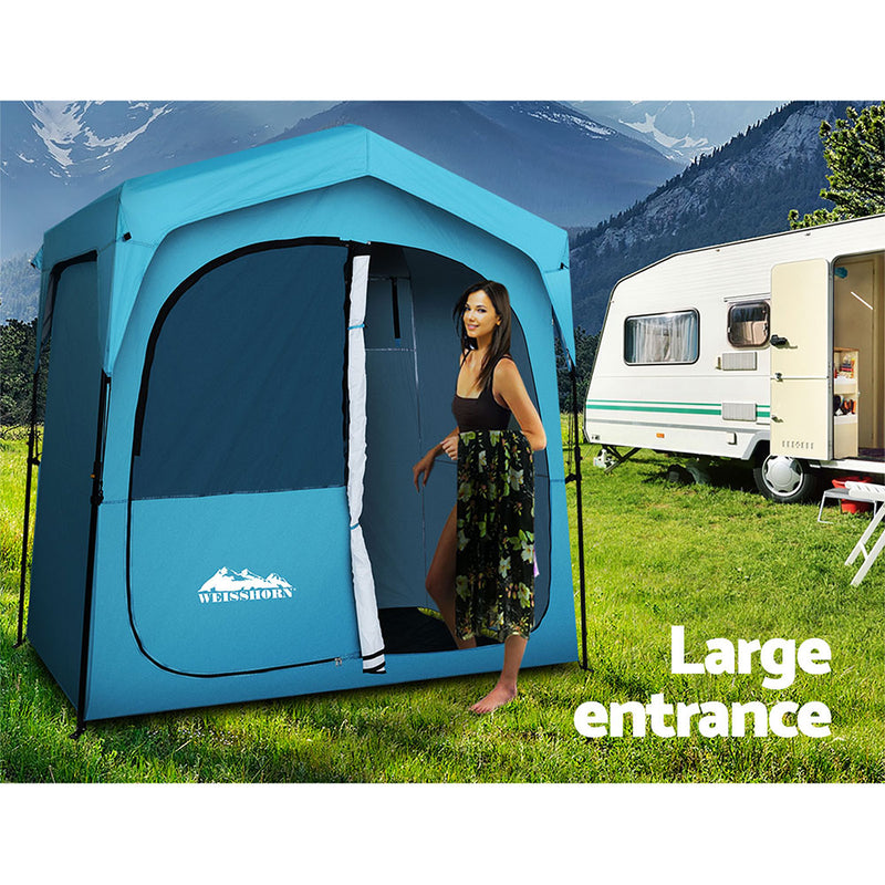 Double Camping Shower Toilet Tent