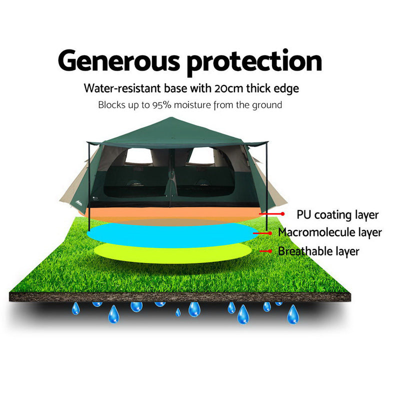 Instant Up Camping Tent – 8 Person Pop-up Dome