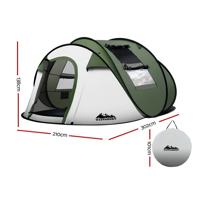 Instant Up Camping Tent – 4–5 Person Pop-up Dome