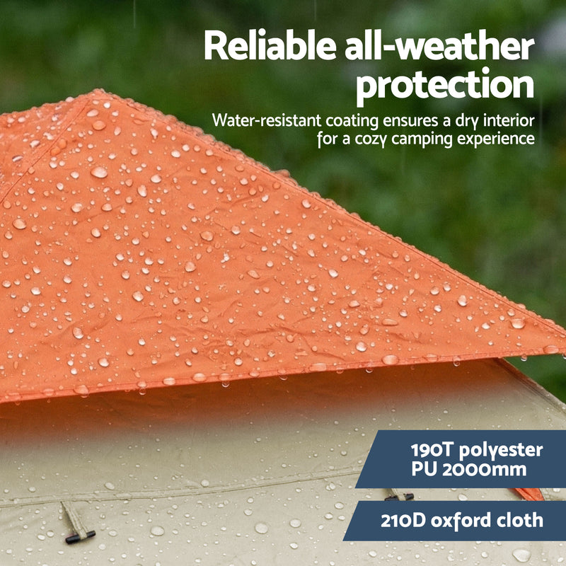 Weisshorn Pop Up Tent 3–4 Person Instant Setup