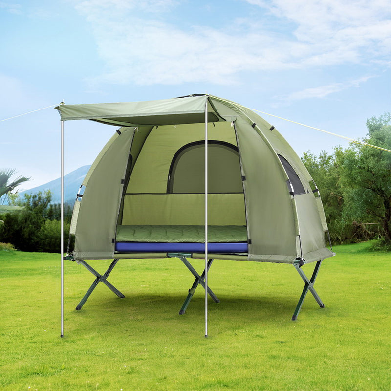 5-in-1 Camping Tent Cot – 1-Person Air Mattress & Camping Bed