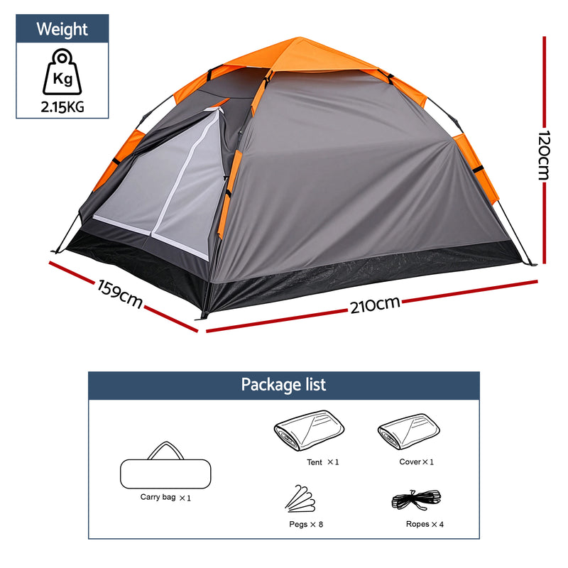 Weisshorn Pop Up Camping Tent 2 Person