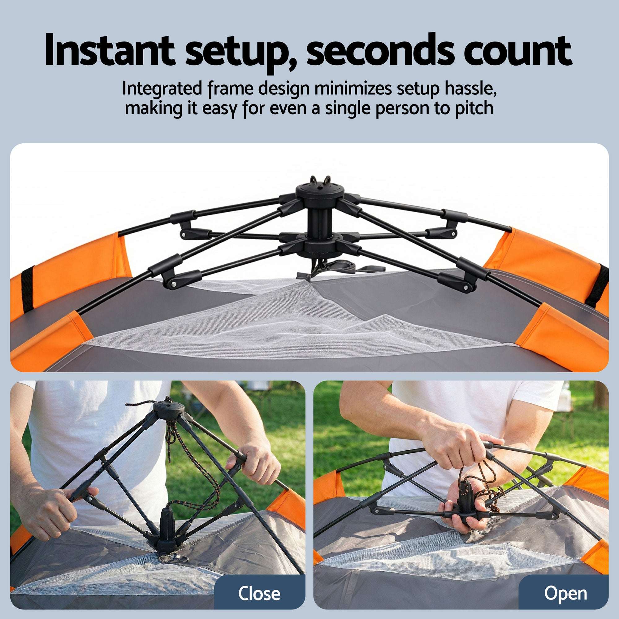 Weisshorn Pop Up Camping Tent 2 Person