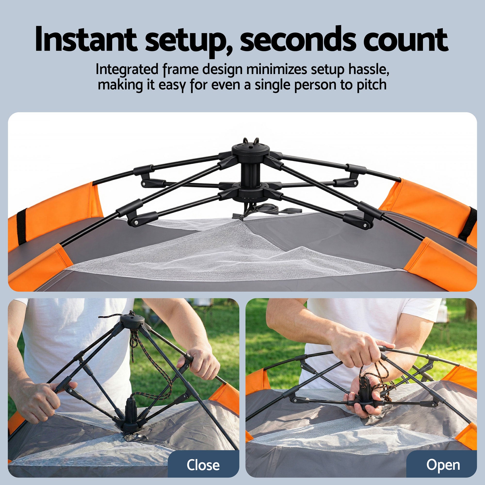 Weisshorn Pop Up Camping Tent 2 Person