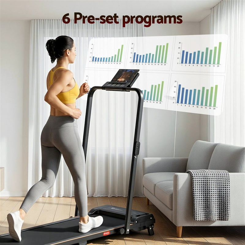 Everfit 3 in 1 Walking Pad Treadmill 12% Incline 40cm Belt Black