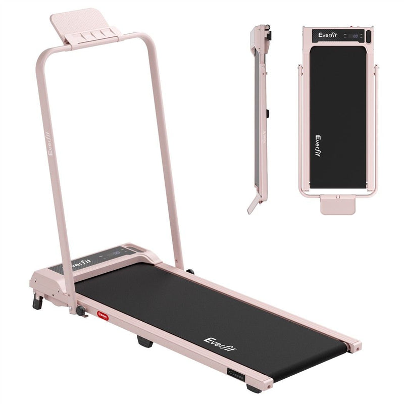 Everfit 3 in 1 Walking Pad Treadmill 12% Incline 40cm Belt Pink