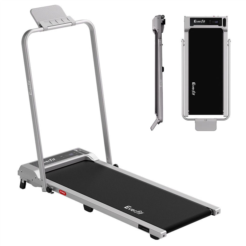 Everfit 3 in 1 Walking Pad Treadmill 12% Incline 40cm Belt Silver