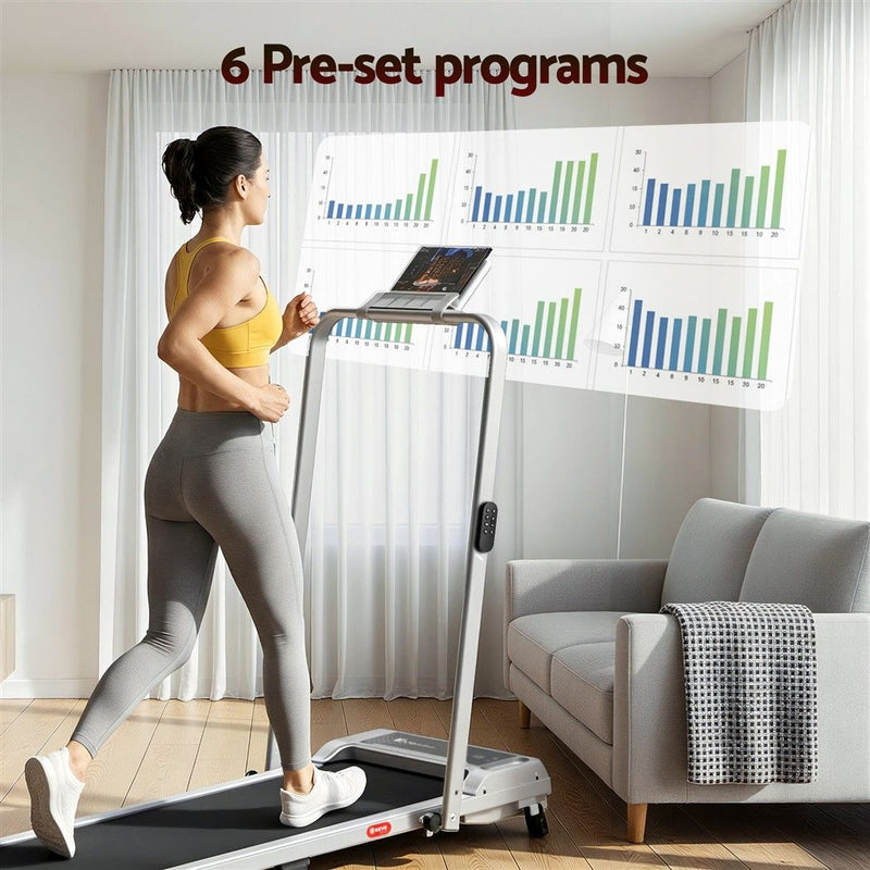 Everfit 3 in 1 Walking Pad Treadmill 12% Incline 40cm Belt Silver