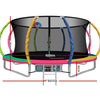 Everfit 14FT Kids Trampoline – Rebounder with Ladder & Basketball Hoop
