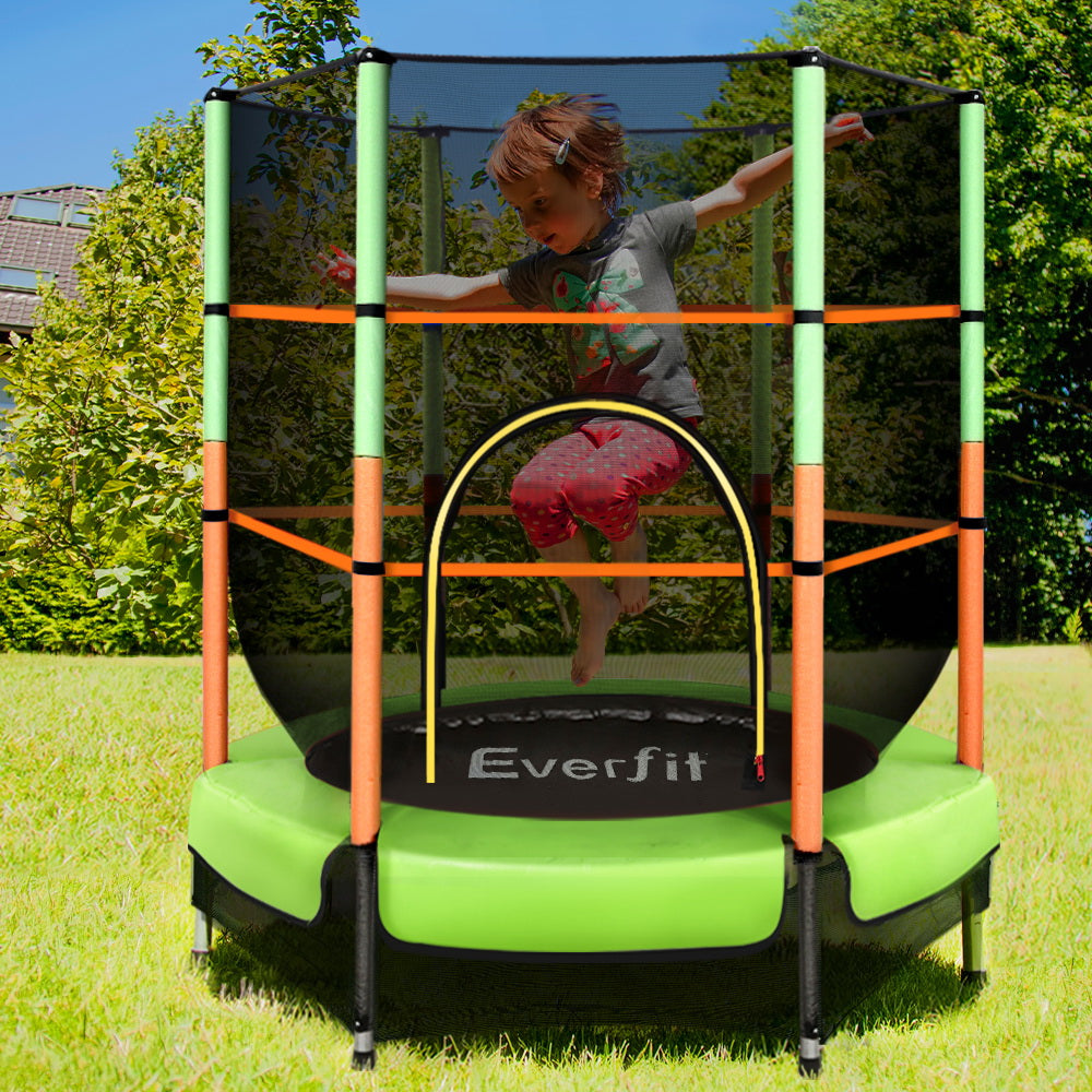 Everfit 4.5FT Kids Trampoline – Green with Safety Net