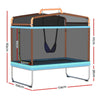 Everfit 6FT Kids Rectangle Trampoline – Orange with Swing & Safety Net