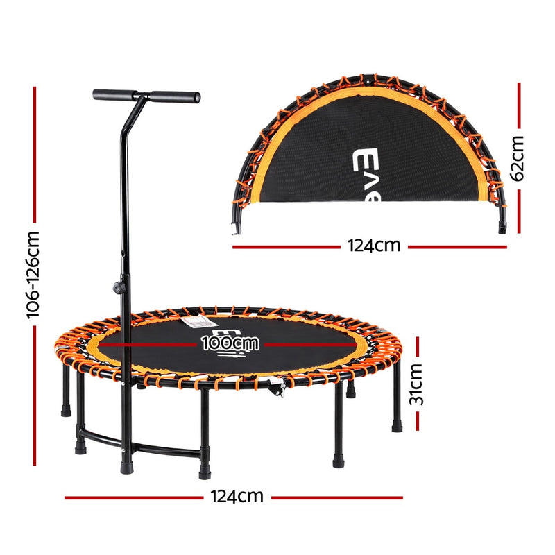 Everfit 48" Foldable Fitness Trampoline w/ Handrail