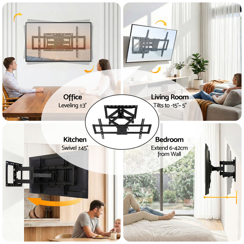 Artiss Full-Motion TV Wall Mount Bracket 37"–85"