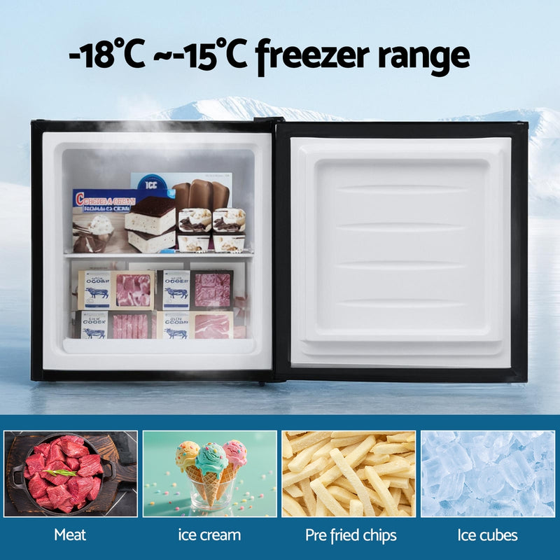 Devanti 31L Small Upright Freezer – Vertical, Black