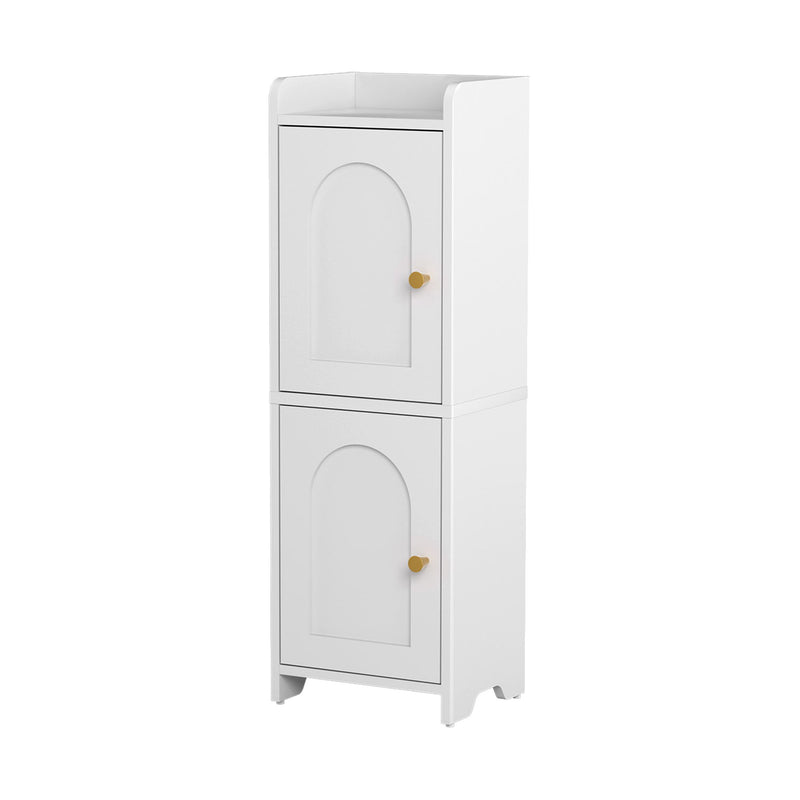 Artiss 2-Tier Slim Bathroom Storage Cabinet White