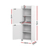 Artiss 2x 2-Tier Slim Bathroom Storage Cabinets White