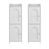 Artiss 2x 2-Tier Slim Bathroom Storage Cabinets White