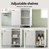 Artiss 2x 2-Tier Slim Bathroom Storage Cabinets White