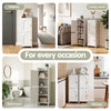 Artiss 2x 2-Tier Slim Bathroom Storage Cabinets White