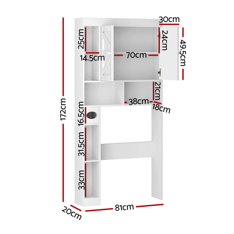 Artiss Over Toilet Bathroom Storage Cabinet