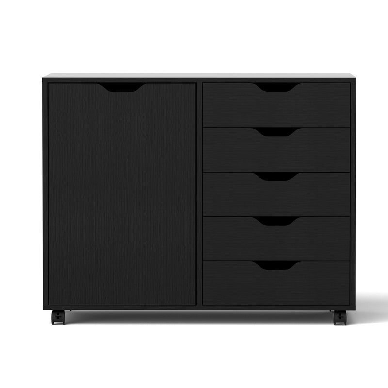 Artiss 5 Drawer Mobile Filing Cabinet with Door
