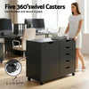 Artiss 5 Drawer Mobile Filing Cabinet with Door