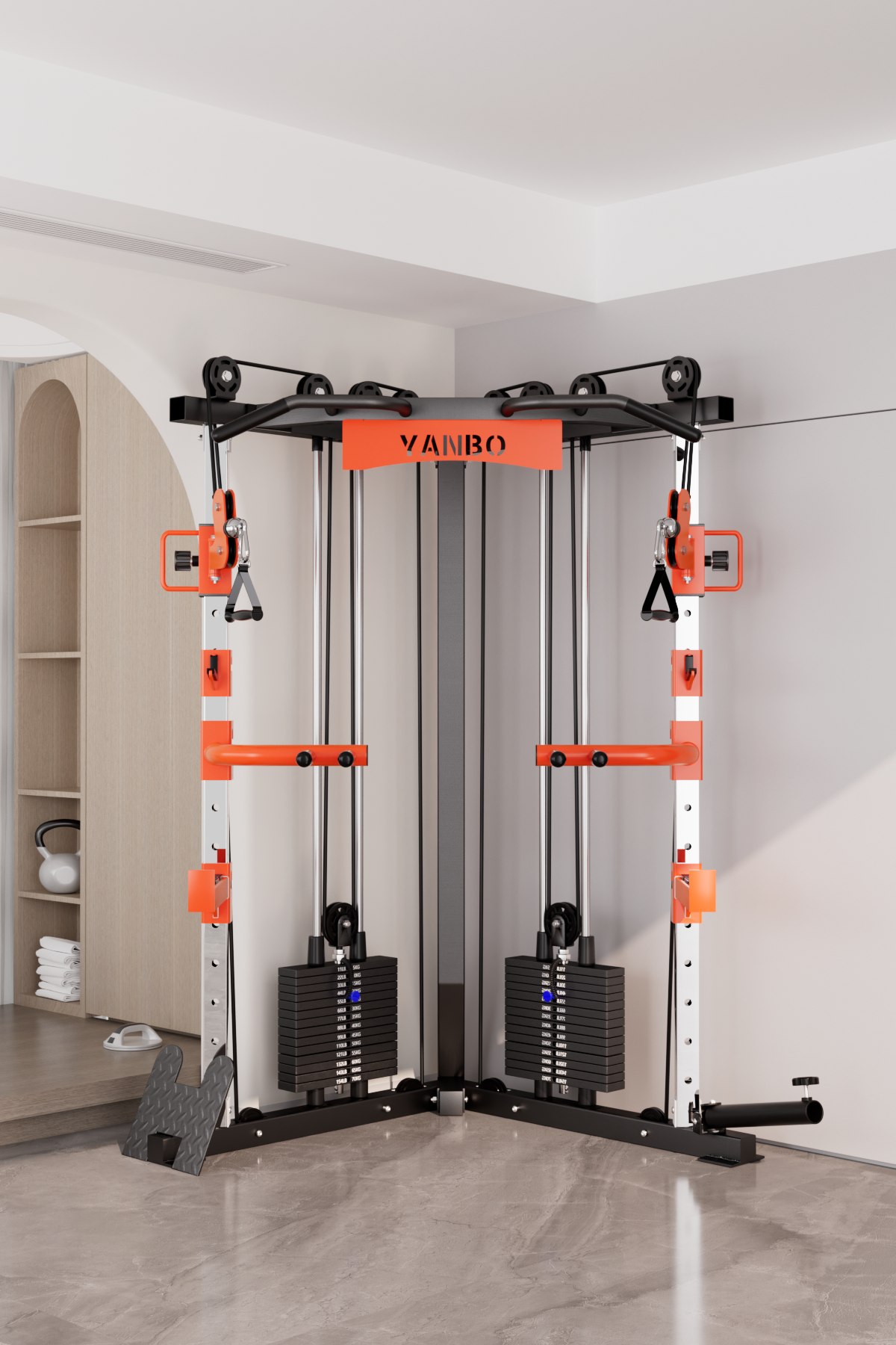 SmartFit C1 Max Multi-Functional Cable Crossover Station – 130 kg Pin Loaded