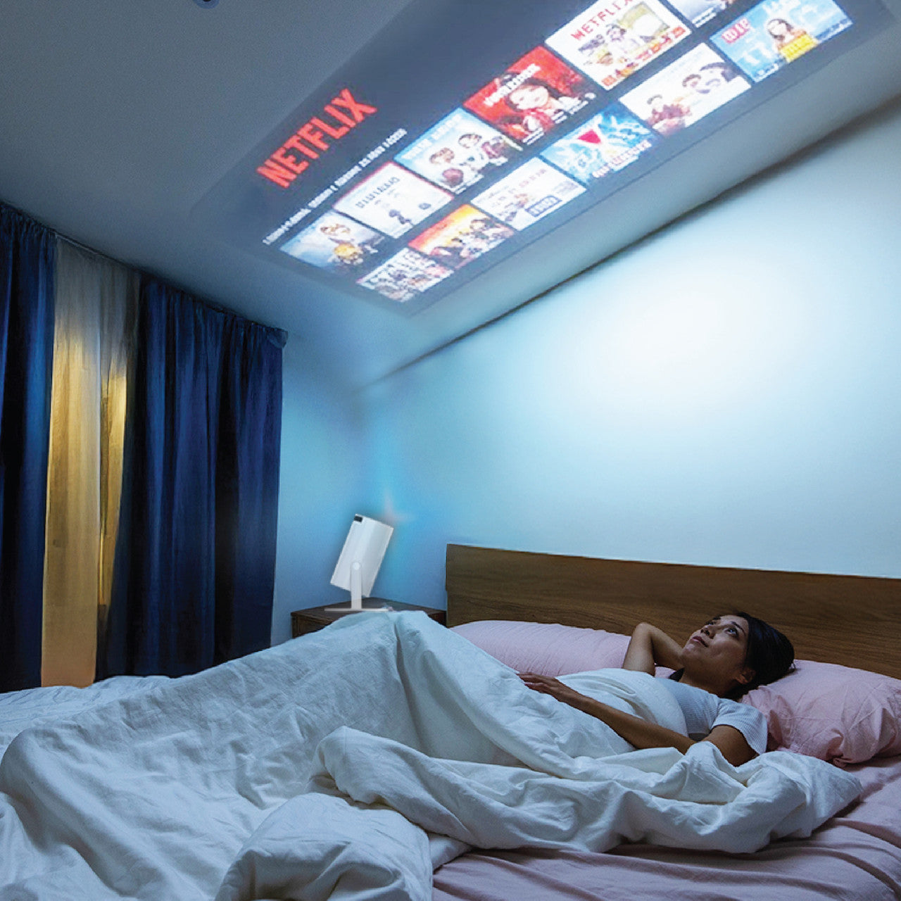 Laser Smart Projector with Built-in Games – White