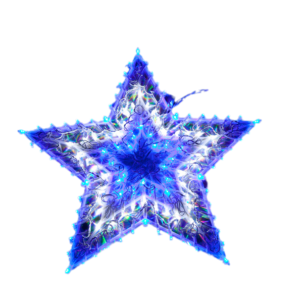 120 Led Blue/White Star Christmas Motif
