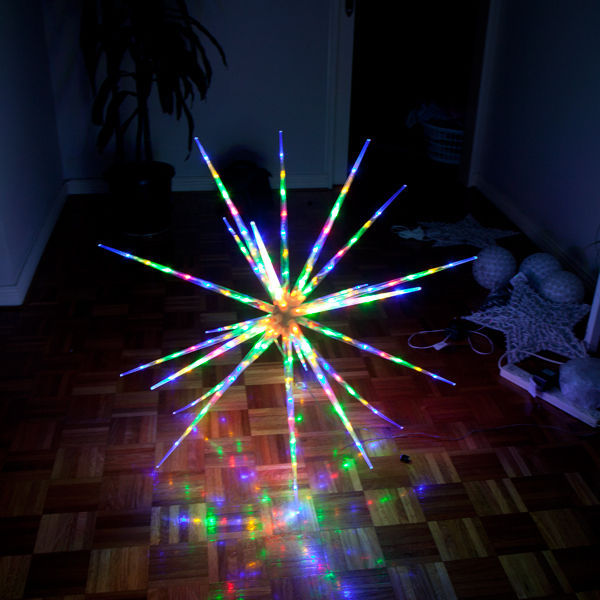 160 Led Blast Ice Star Ball Christmas Light Multi Colour Rgby