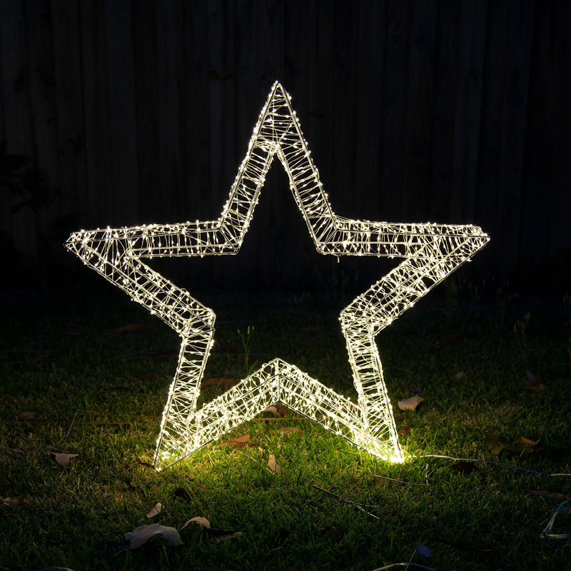 3D Frame Led Star Warm White Large