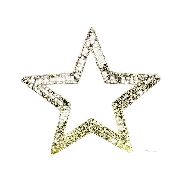 3D Frame Led Star Warm White Large