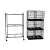Samland Set of 3 Breeding Bird Cages – With Center Divider & Stand