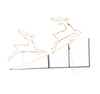 Animated Running up Reindeer Rope Light