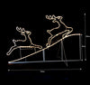 Animated Running up Reindeer Rope Light