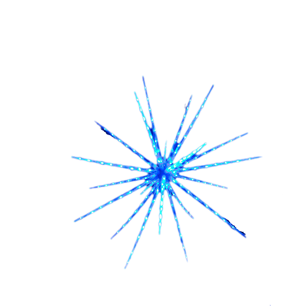 160 Led Blast Ice Star Ball Christmas Light Blue 122cm Diameter