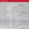 Led Warm White Copper Wired 3d Standing Reindeer