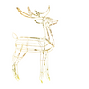Led Warm White Copper Wired 3d Standing Reindeer