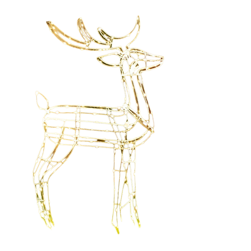 Led Warm White Copper Wired 3d Standing Reindeer