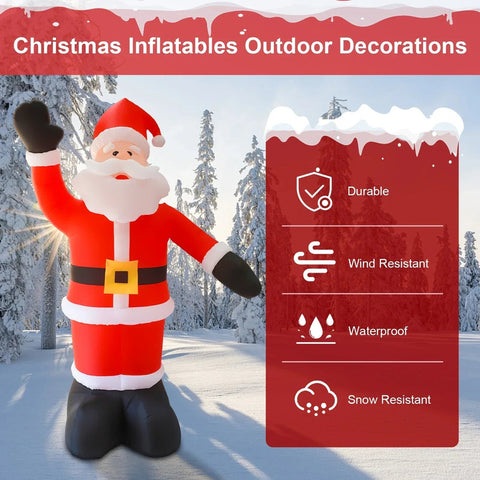 8 ft Inflatable Santa with LED Lights