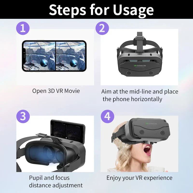 3D VR Glasses – Smartphone Virtual Reality