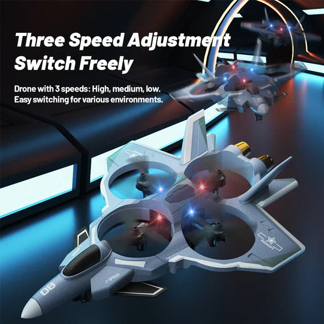 2.4G RC Fighter Jet w/ Camera & Missile Launch – Grey