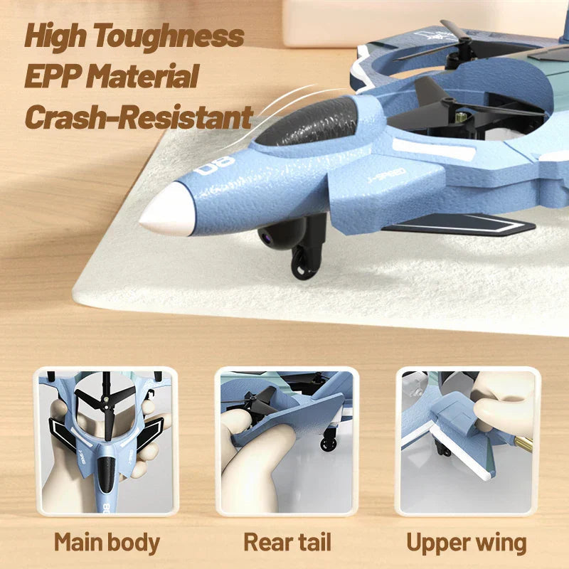2.4G RC Fighter Jet w/ Camera & Missile Launch – Grey