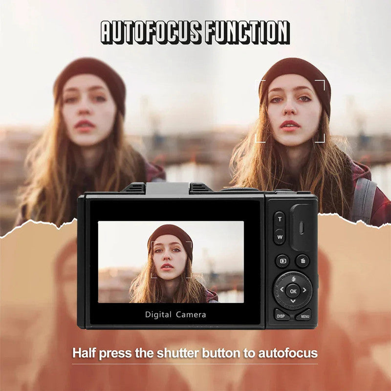 4K Digital Camera 64MP for Photography & Vlogging – Black